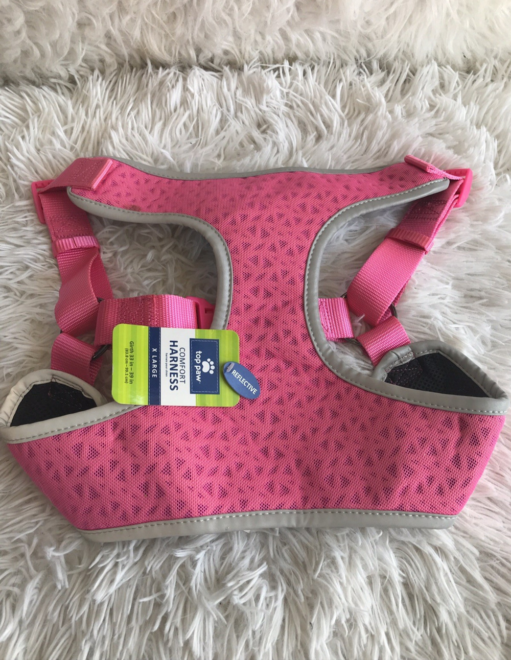 TOP PAW Hot Pink Reflective Comfort Dog Harness (EXTRA LARGE) (NEW)